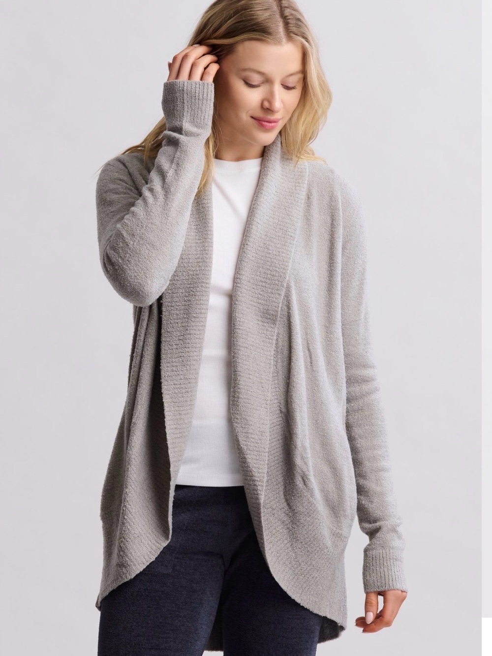 Barefoot Dreams - L/XL Cardigan in Gray